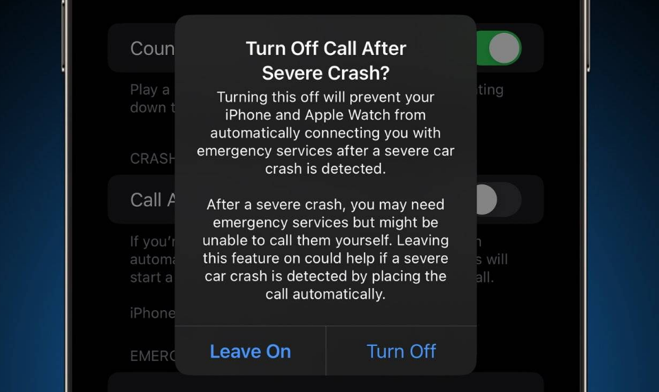 邵原镇苹果14维修分享 iPhone 14 和 Apple Watch 上关闭崩溃检测 